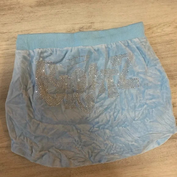 Dolls Kill x Bratz limited edition embellished Bratz blue velour skirt- NWT - Picture 4 of 15